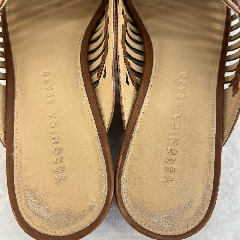 Veronica Beard  Caged Albani Woven Leather Mules, 7.5 - Picture 6 of 9